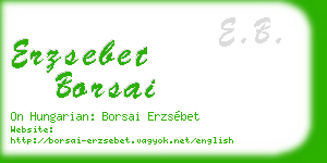 erzsebet borsai business card