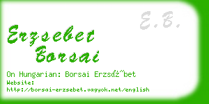 erzsebet borsai business card